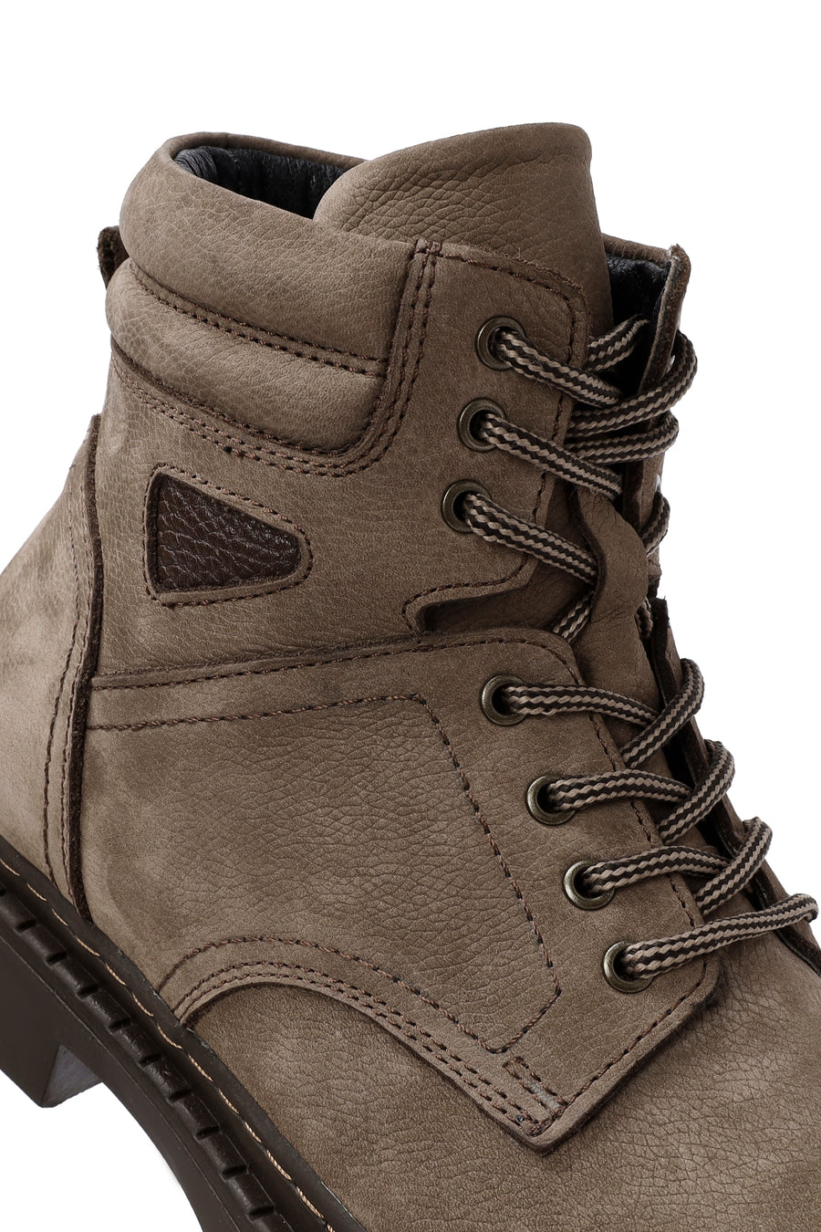 Men's Mink Lace-Up Nubuck Leather Casual Boots