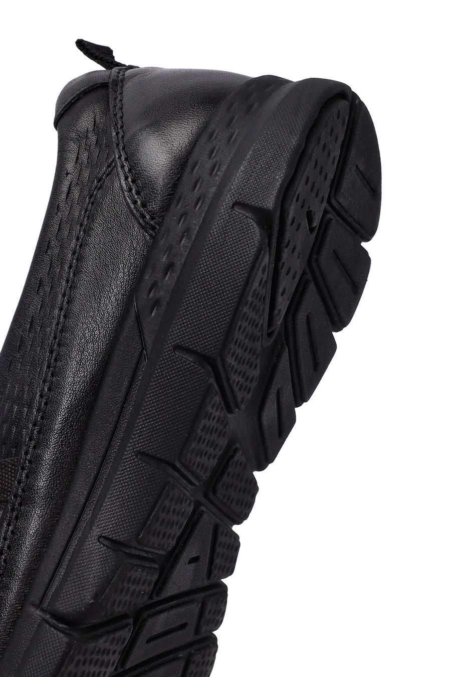Woman Black Leather Comfort Loafer