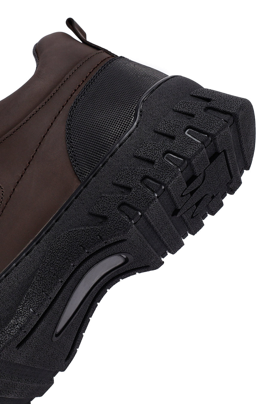 Male Brown Lace-up Nubuck Leather Boots