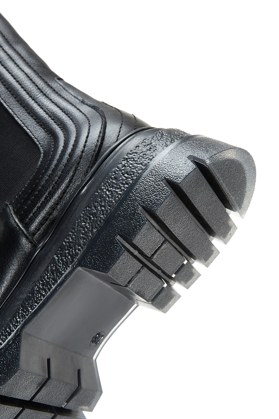 Kadın Siyah Deri Kalın Tabanlı Chelsea Bot