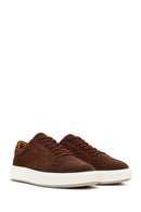 Erkek Kahverengi Süet Deri Sneaker | Derimod