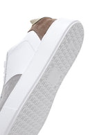 Erkek Beyaz Kalın Tabanlı Deri Sneaker | Derimod