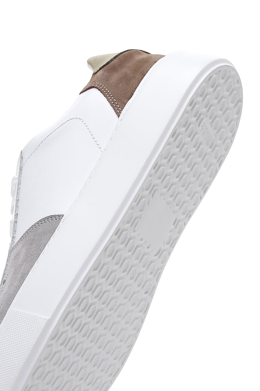 Erkek Beyaz Kalın Tabanlı Deri Sneaker