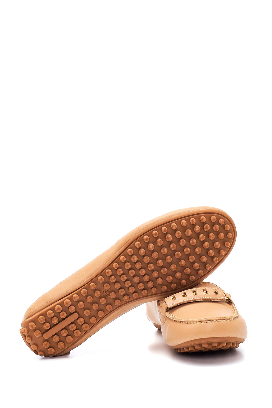 Kadın Camel Deri Loafer