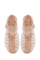 Women's Gold Ankle Strap Jelly Sandals | Derimod