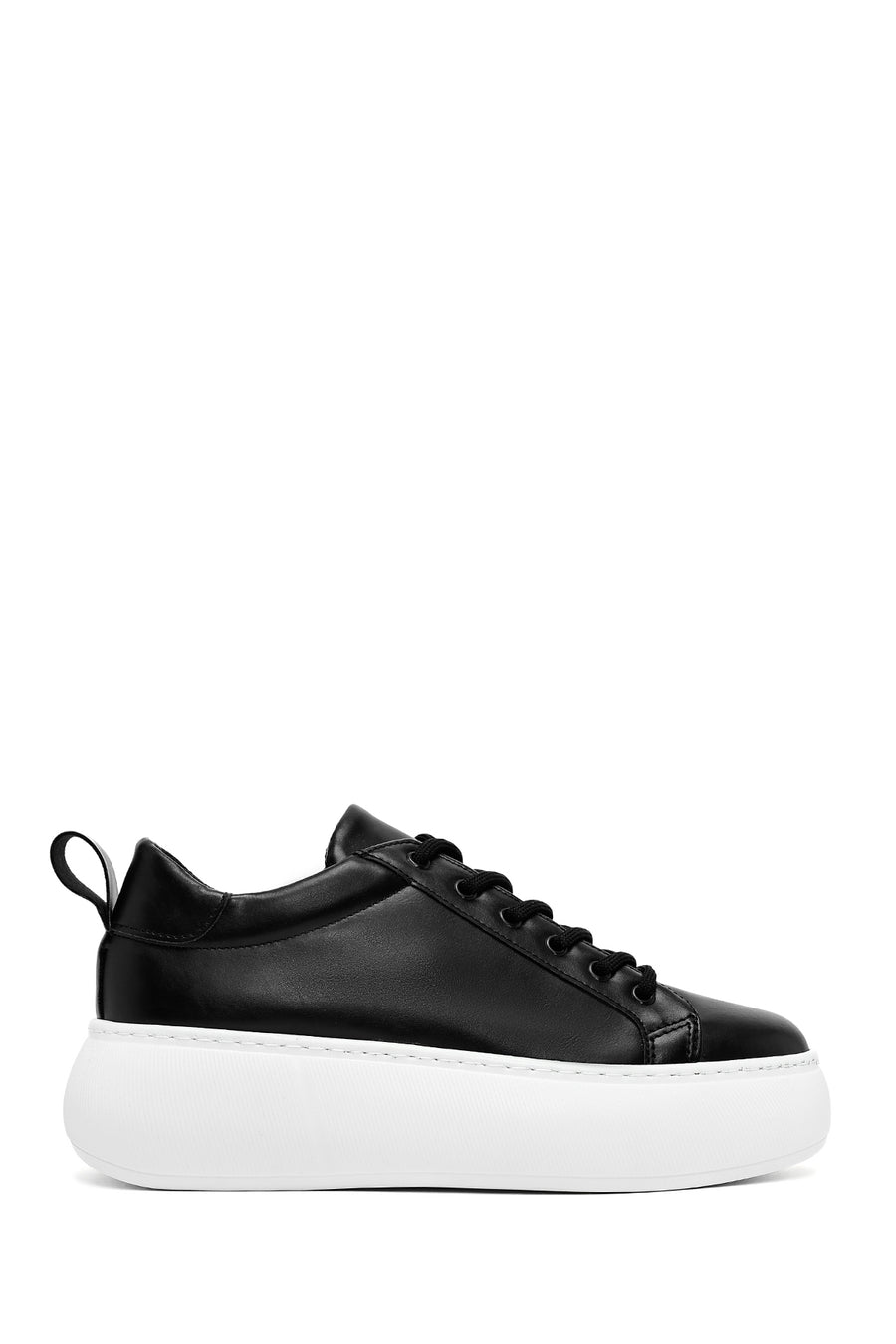 Kadın Siyah Bağcıklı Kalın Tabanlı Sneaker 25SFE210818 | Derimod