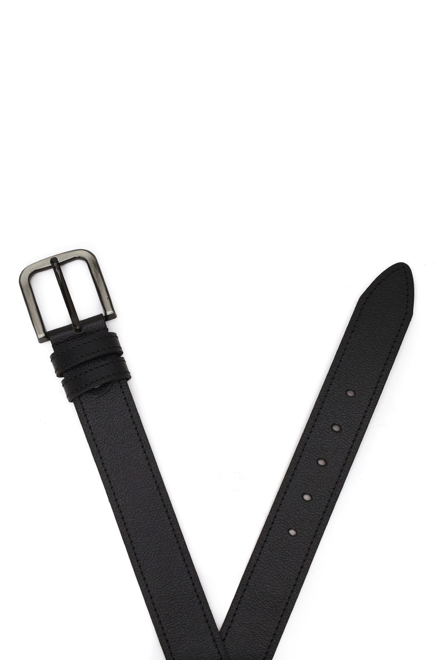Male Black Leather Belt