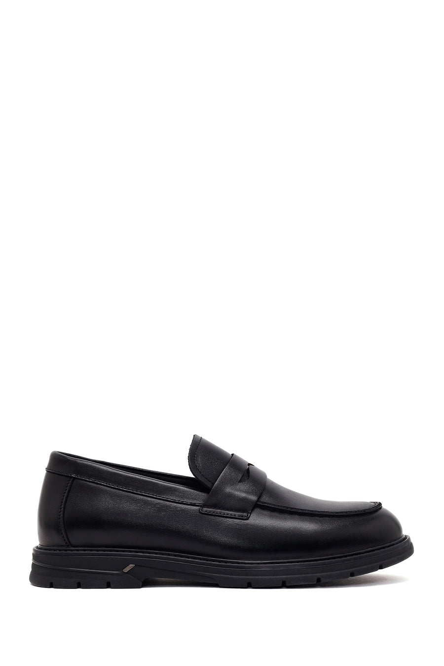 Erkek Siyah Kalın Tabanlı Deri Loafer WM680033DV | Derimod