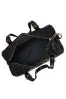 Woman Black Long-Strap Printed Shoulder Bag | Derimod
