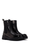 Woman Black Patent Leather Leather Chelsea Boots | Derimod