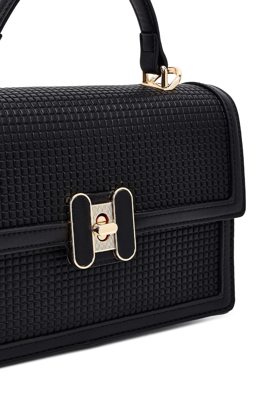 Women's Black Printed Long Strap Crossbody Bag