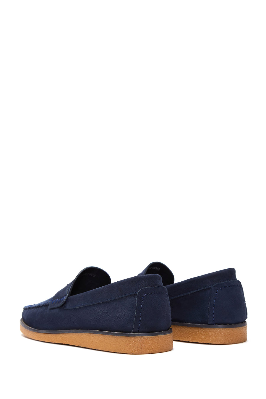 Erkek Lacivert Deri Casual Loafer