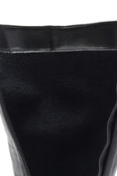 Woman Black Zippered Leather Boot | Derimod