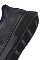 Erkek Lacivert Bağcıklı Deri Sneaker | Derimod