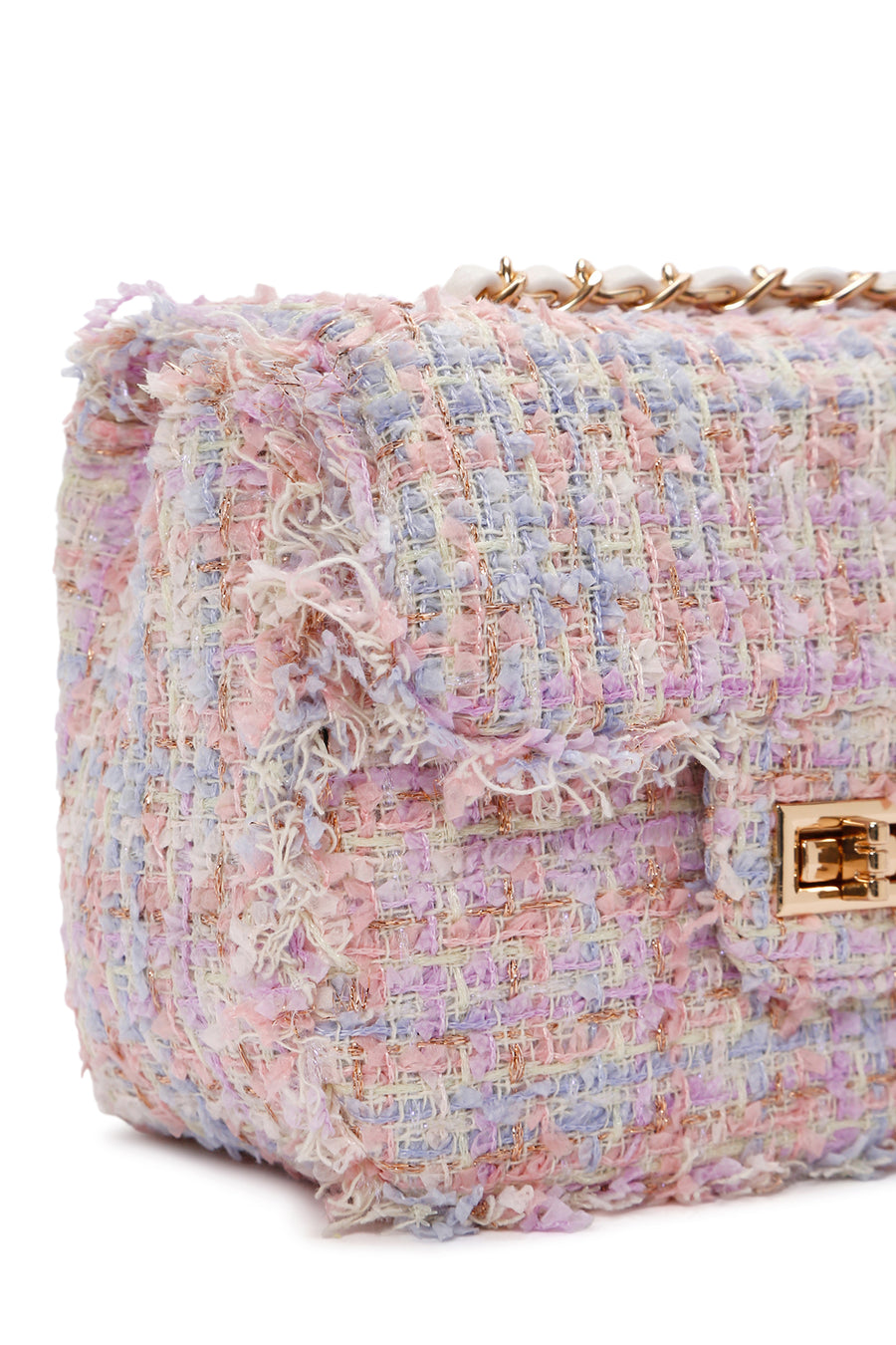 Women's Pink Long Strap Shoulder Bag with Accessories