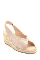 Kadın Casual Dolgu Topuk Deri Espadril | Derimod