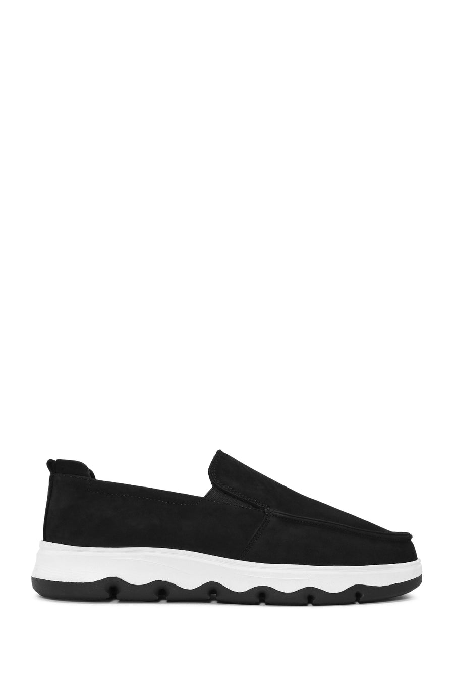 Erkek Siyah Nubuk Deri Comfort Loafer 25SFD6604V3 | Derimod