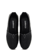 Kadın Siyah Kalın Tabanlı Deri Comfort Loafer | Derimod