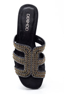 Women's Stone Detailed Casual Slippers | Derimod