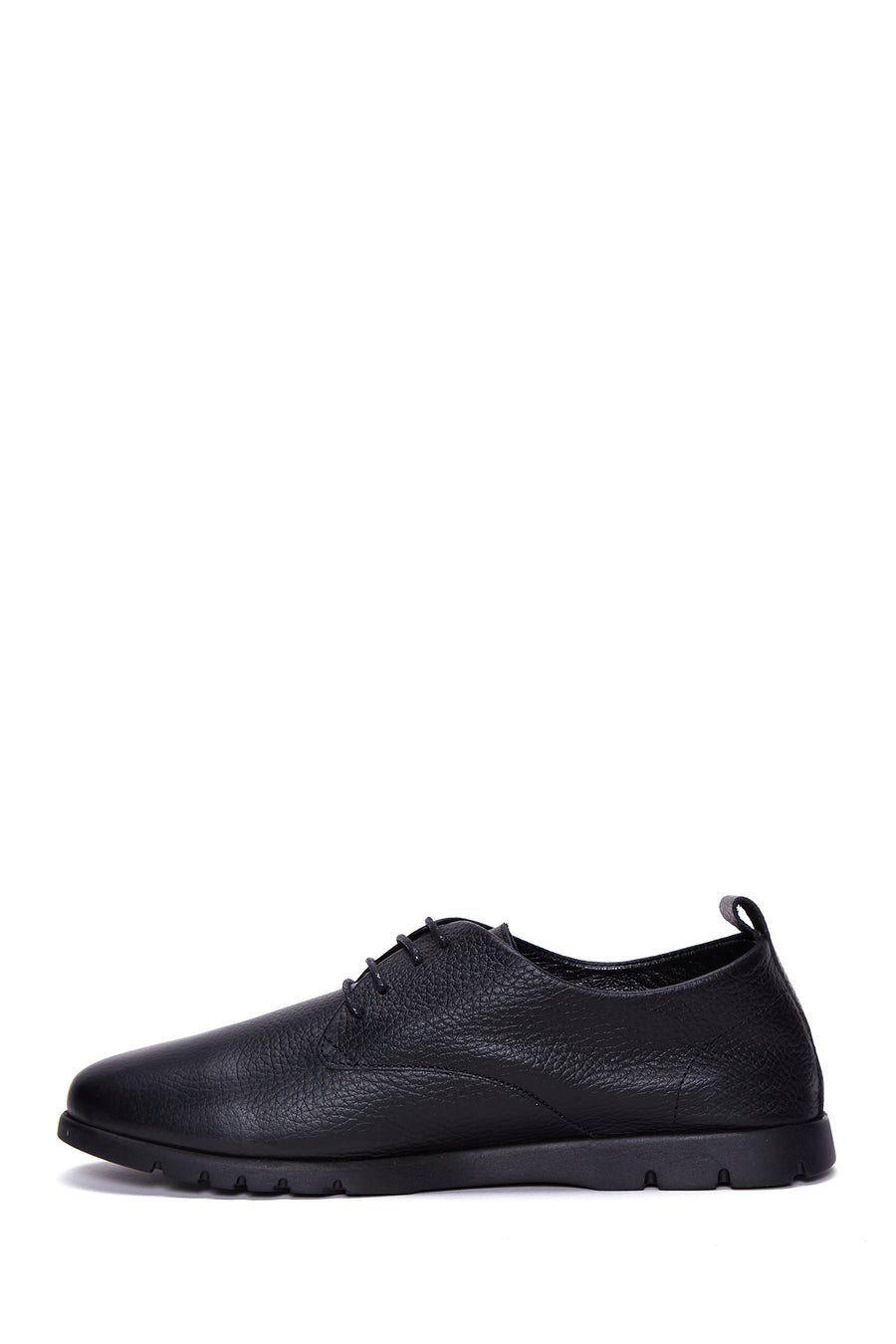 Women's Black Leather Comfort Shoes