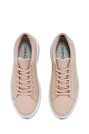 Women's Powder Lace-Up Leather Sneaker | Derimod
