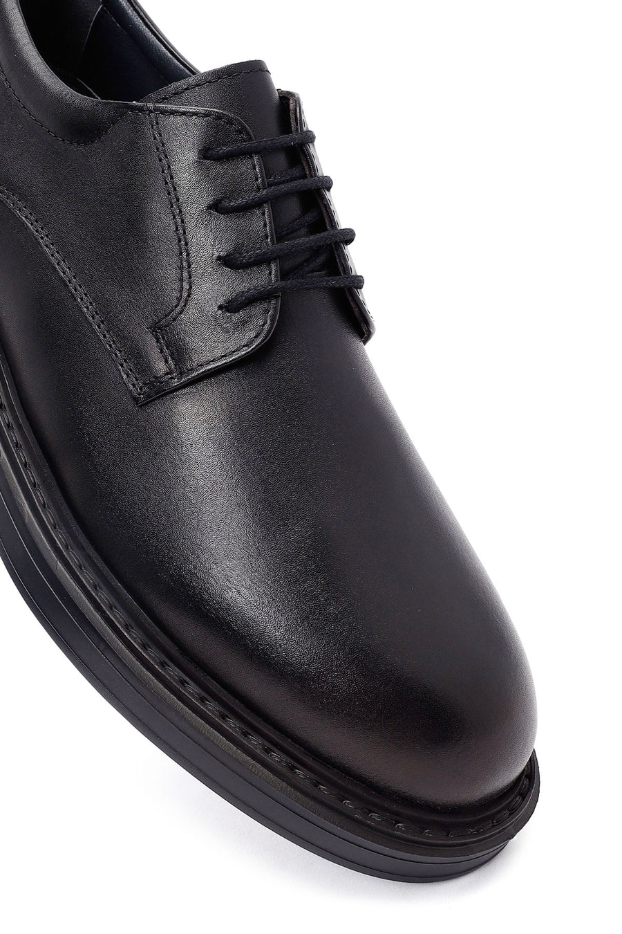 Men's Black Lace Up Leather Casual Shoes