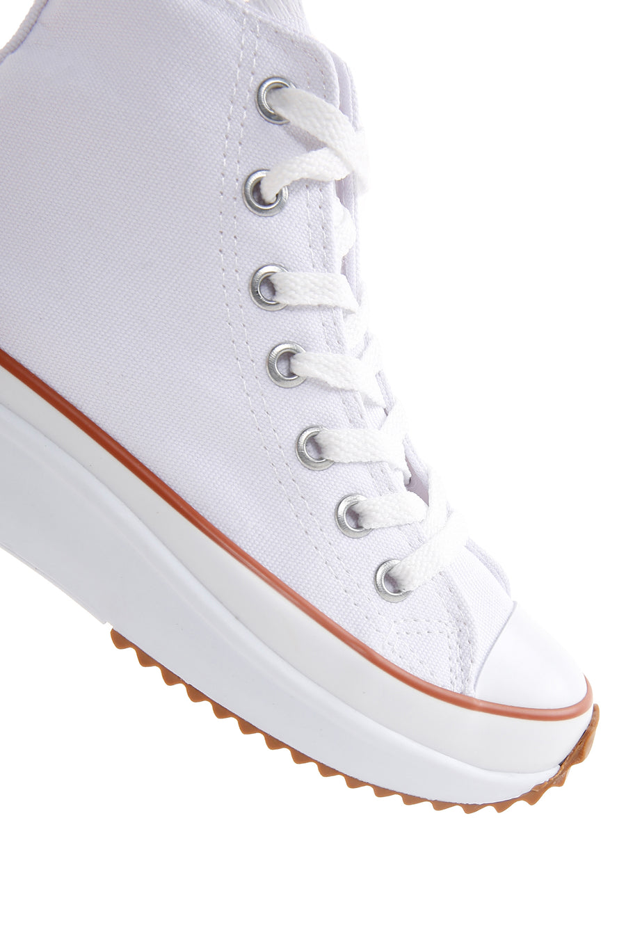 Kadın Beyaz Kalın Tabanlı Bilekli Sneaker