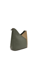 Woman Green Shoulder Bag with Short and Long Straps | Derimod