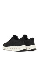 Woman Black Lace-Up Thick-Soled Sneakers | Derimod