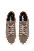 Derimod Fly Erkek Vizon Bağcıklı Süet Deri Sneaker | Derimod