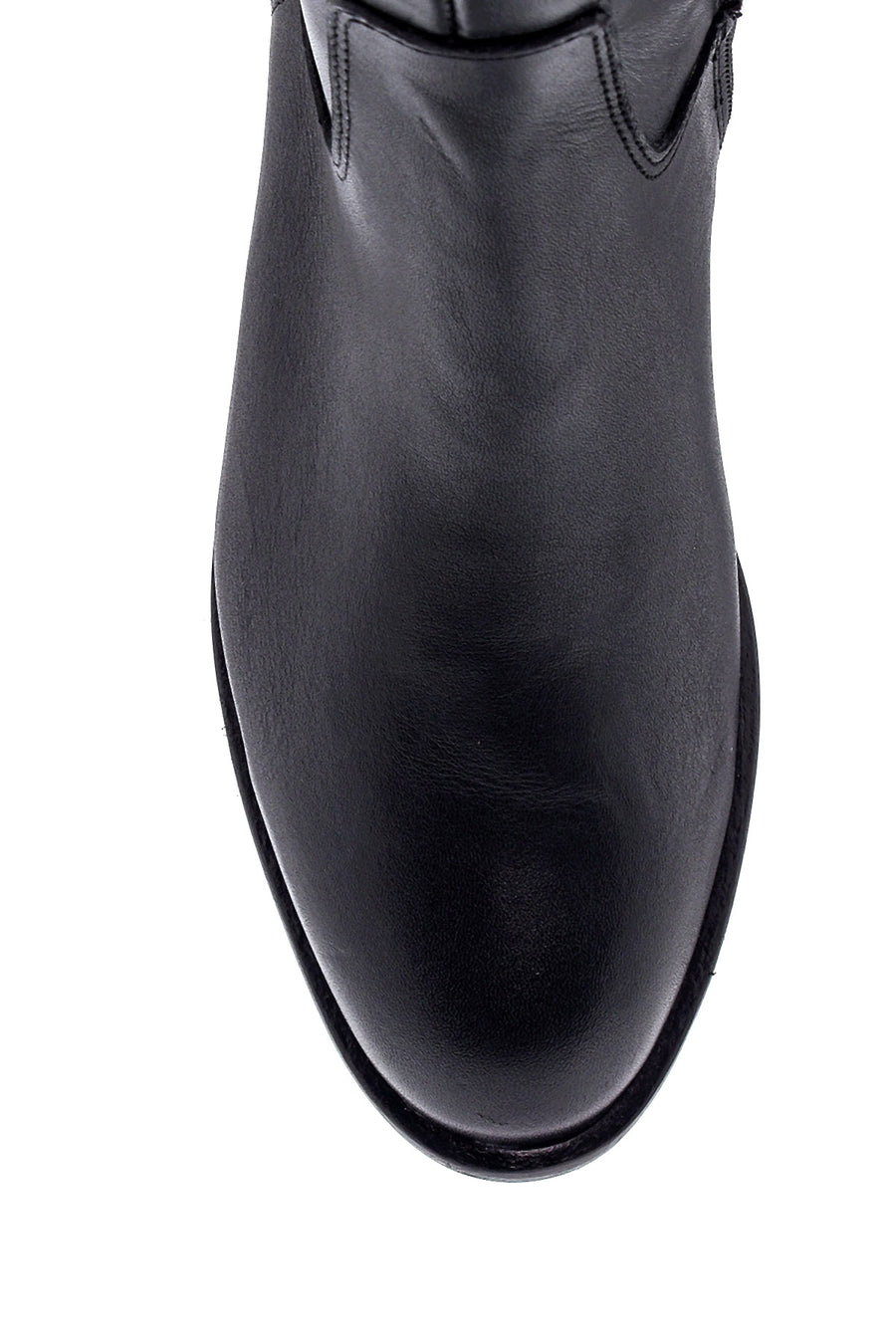 Women's Leather Buckle Detailed Boots