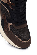 Kadın Kahverengi Bağcıklı Dolgu Topuklu Sneaker | Derimod