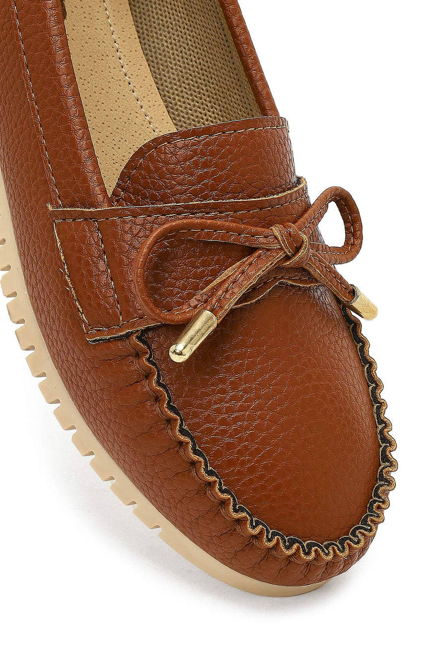 Women's Tan Buckle Loafer