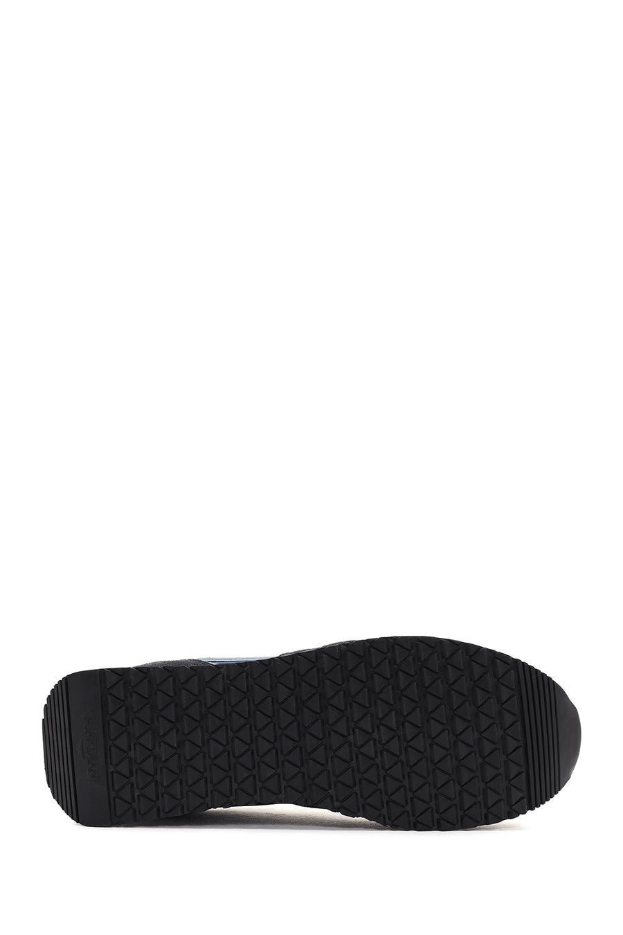 Alberto Guardiani Men's Navy Blue Wen Thick Sole Lace-Up Suede Leather Sneaker