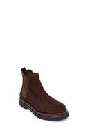 Derimod Black Male Brown Suede Chelsea Boots | Derimod