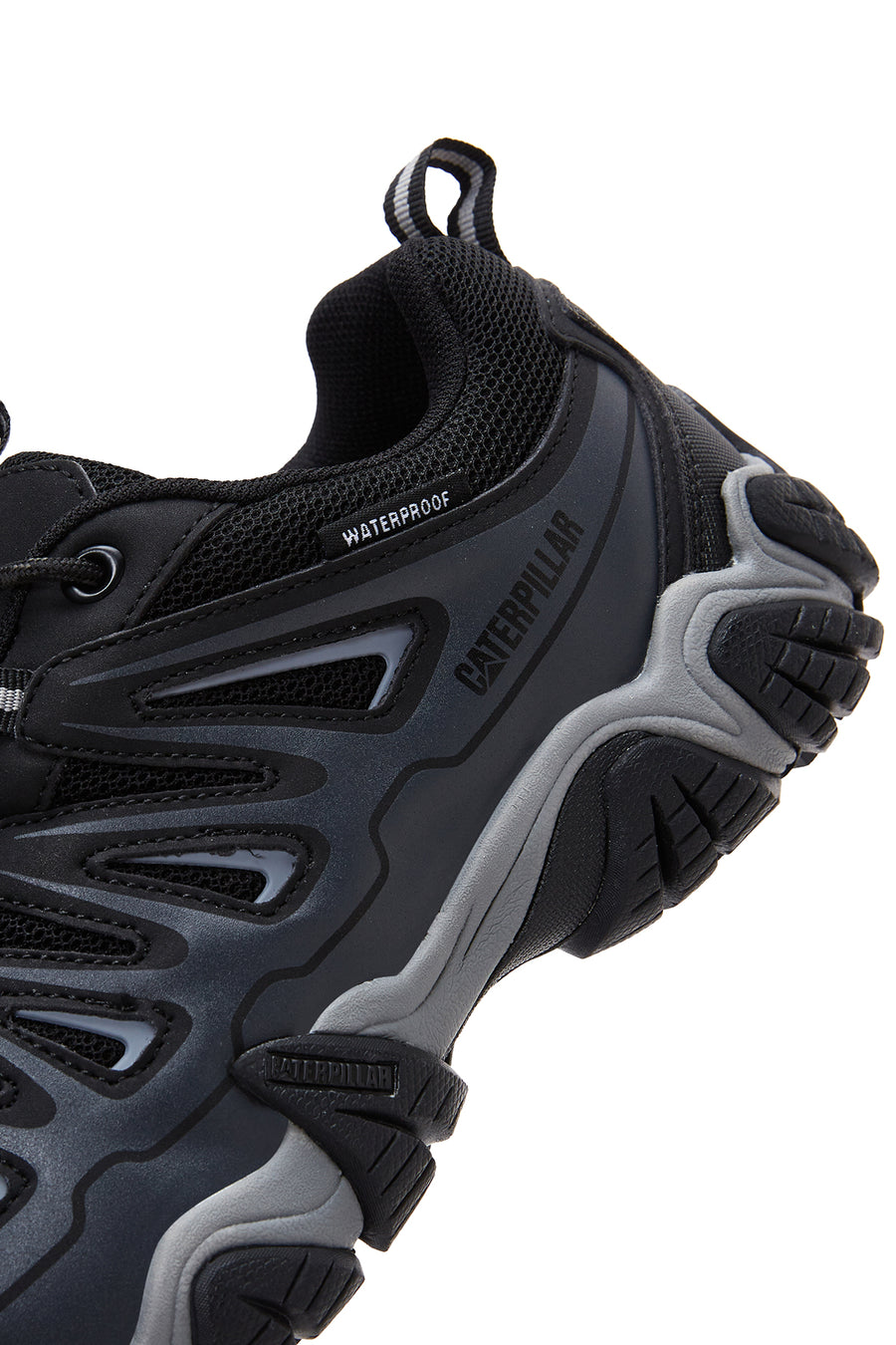 Caterpillar Men's Black Leather Waterproof Outdoor Shoes