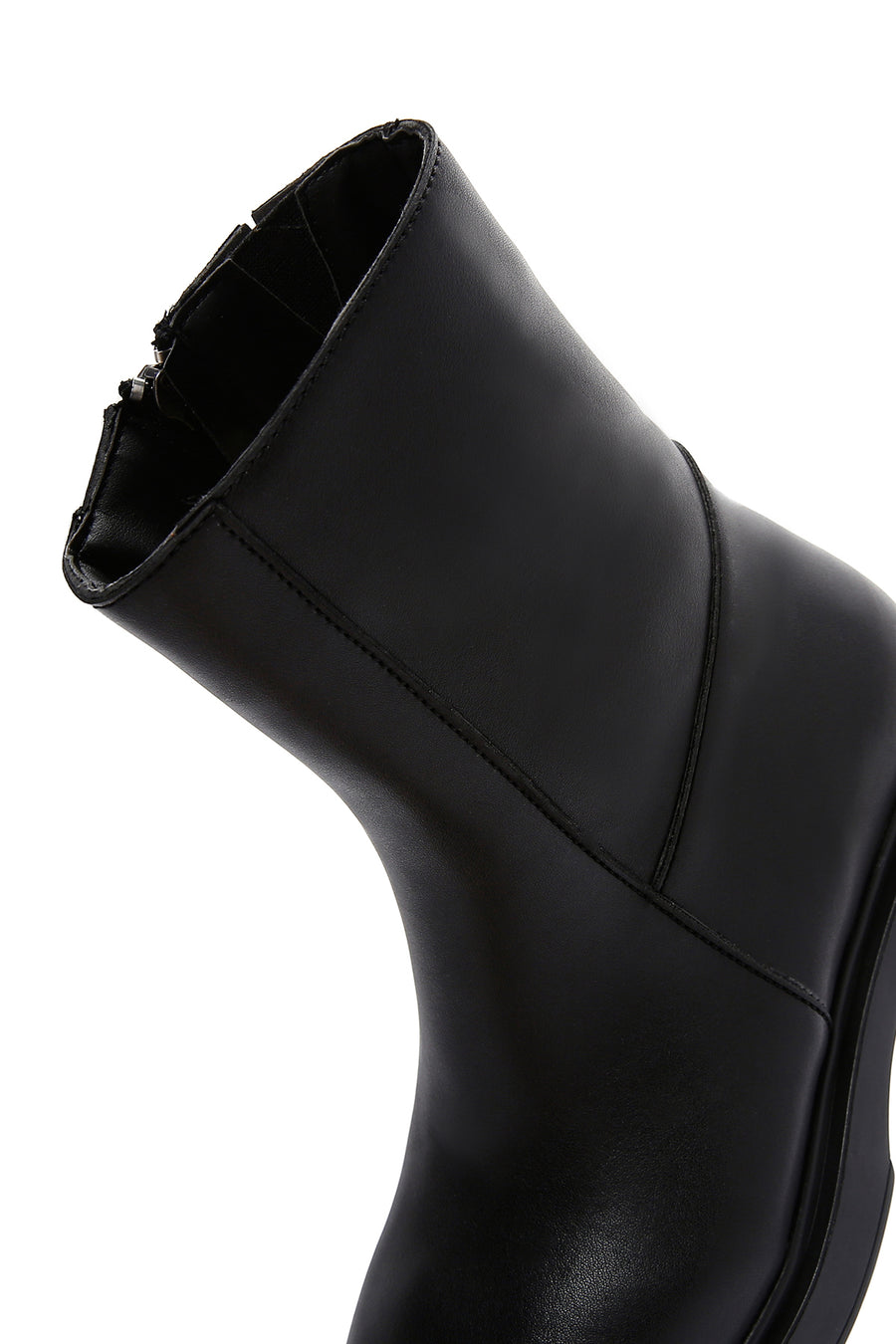 Women's Black Zippered Casual Boots