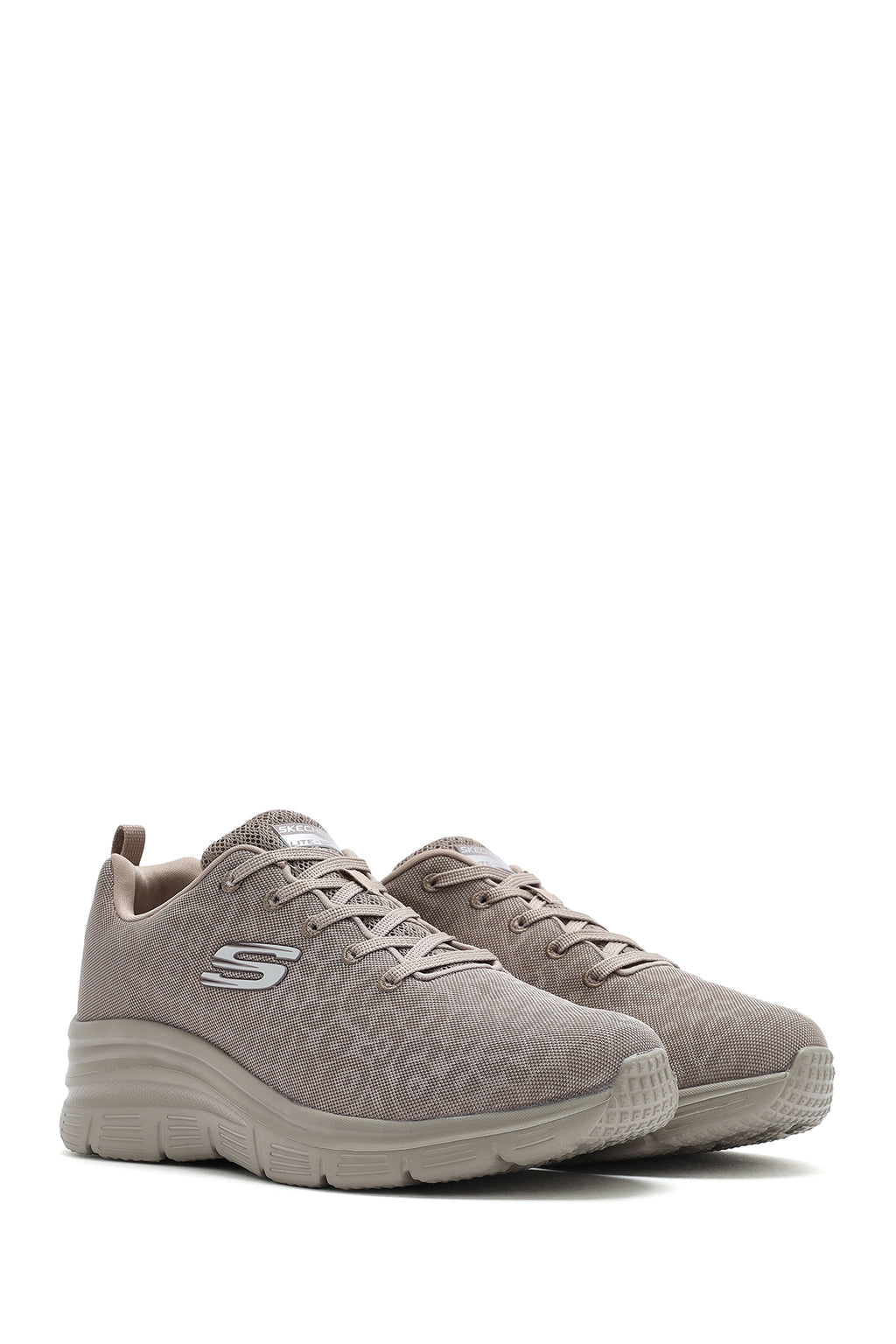 Skechers Kadın Bej Fashion Fit Bağcıklı Kumaş Sneaker
