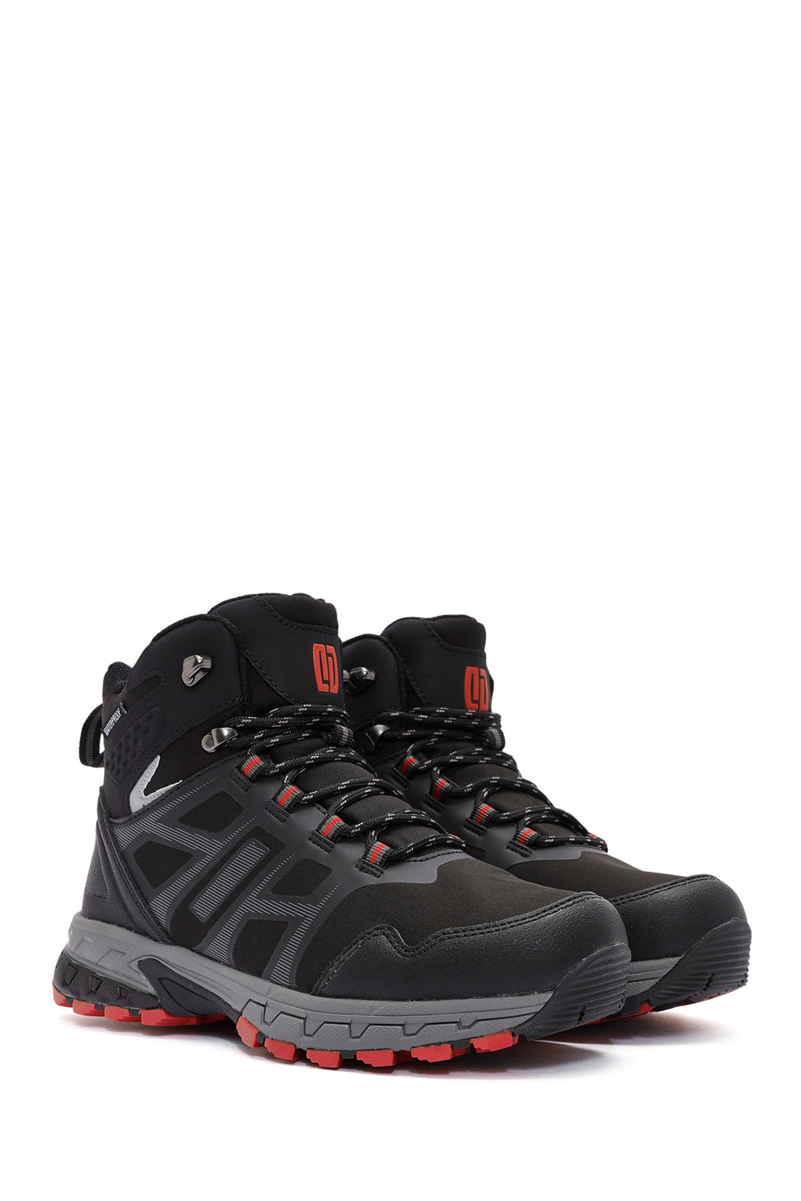 Derimod Dry Men's Black Laced Waterproof Leather Outdoor Boots