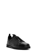 Men's Black Lace-up Leather Sneaker | Derimod