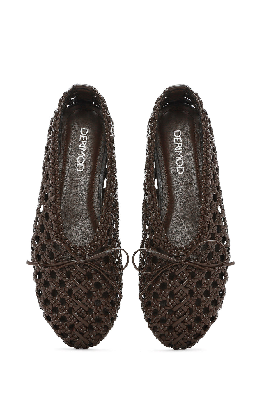 Women's Brown Braided Ballerina
