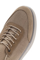 Erkek Vizon Kalın Tabanlı Bağcıklı Kumaş Sneaker | Derimod