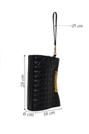 Woman Black Printed Clutch Bag | Derimod