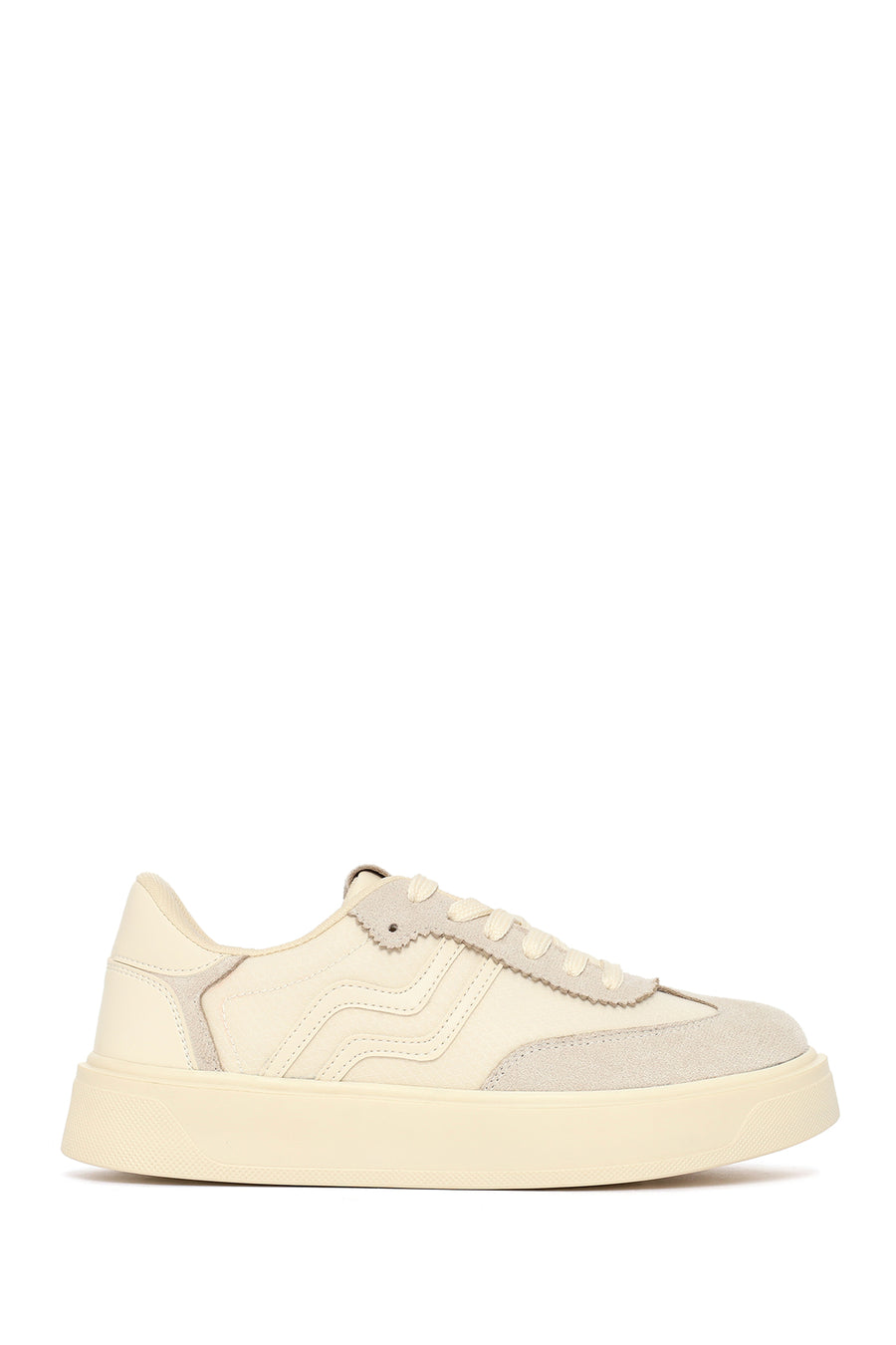 Kadın Bej Bağcıklı Sneaker 26PFE145414 | Derimod