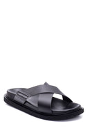 Men's Leather Slippers | Derimod