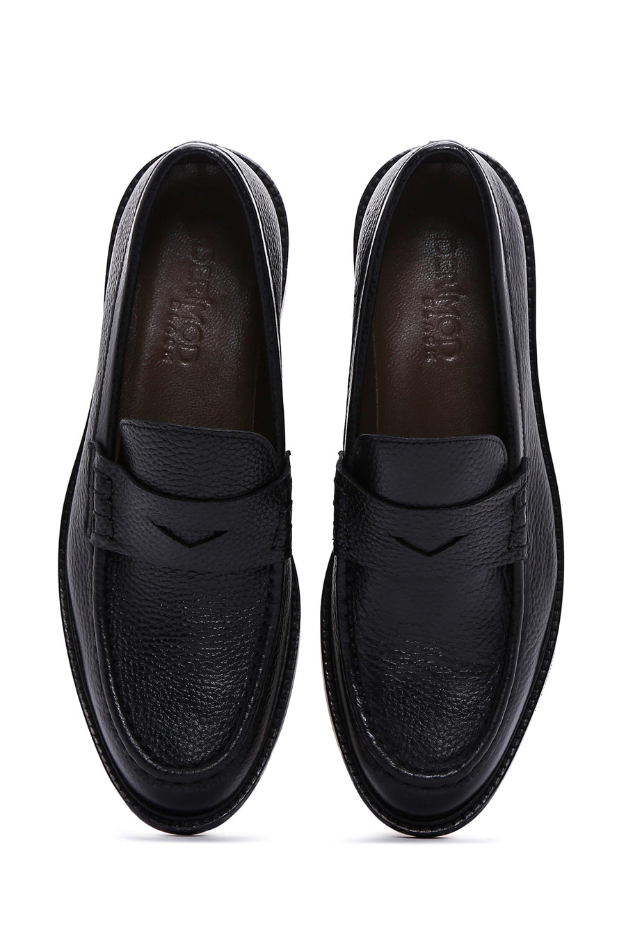 Erkek Siyah Deri Klasik Loafer