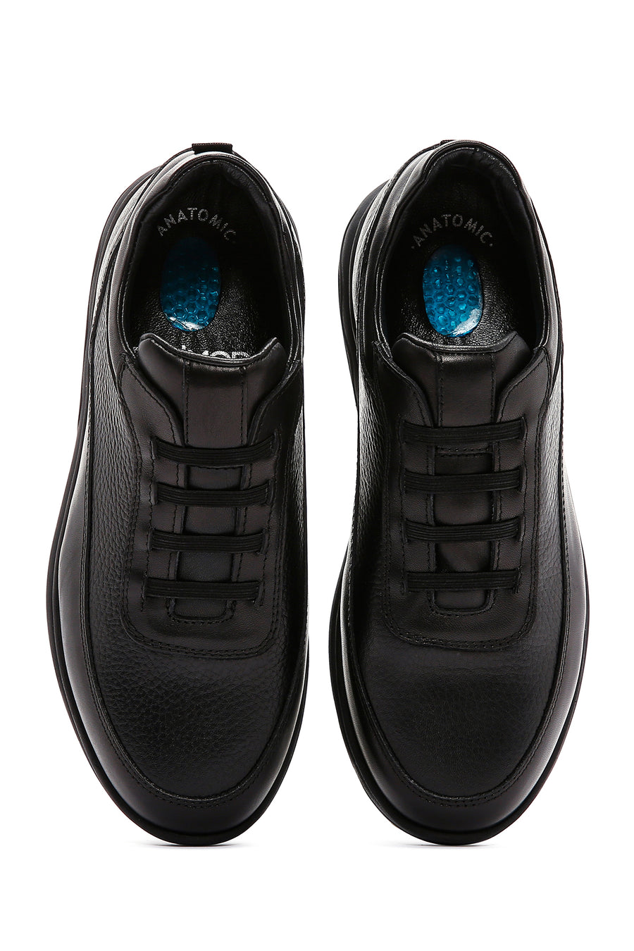 Erkek Siyah Deri Casual Sneaker