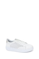 Kadın Beyaz Bağcıklı Deri Sneaker | Derimod