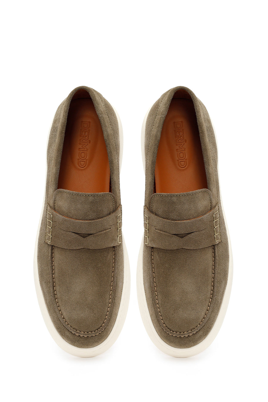 Male Khaki Suede Casual Loafer