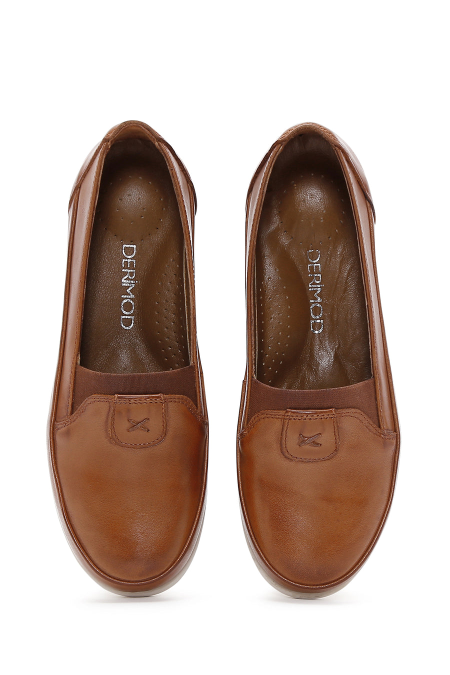 Kadın Taba Deri Comfort Loafer